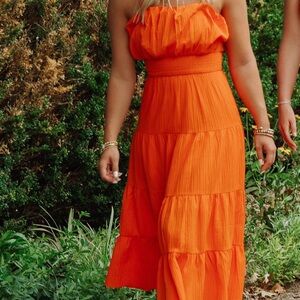 THML Vibrant Orange Maxi Dress